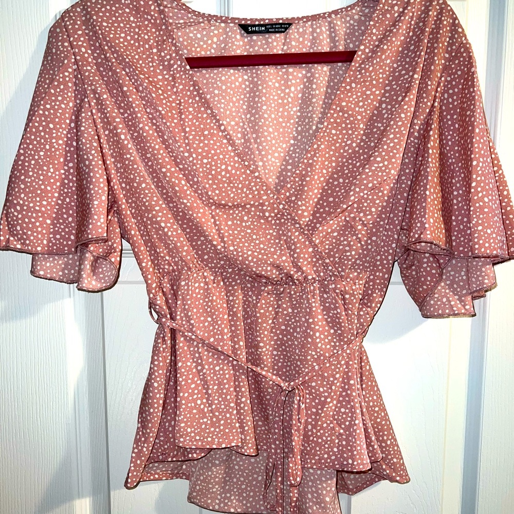 Shein Pink Blouse